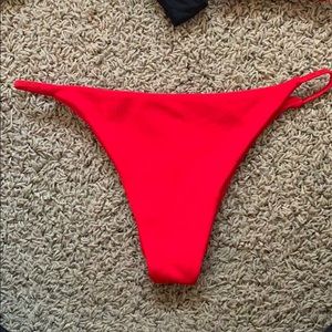 red bikini bottoms